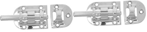 Artibetter 2pcs Slide Bolt Door Lock Security Bar French Door Latch for Gate Hardware Accessory