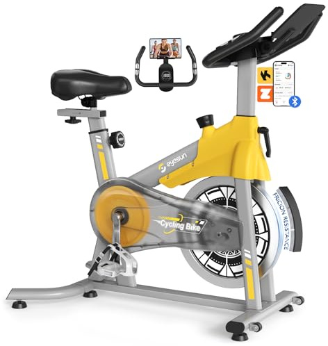 Exercise Bikes for Home,Foldable Bike with Adjustable Friction,Brake Pad Resistance Silent Belt Drive,350lbs/300lbs Weight Capacity &Upgraded Version Seat for Home Cardio&Weight Loss(QM-530W)