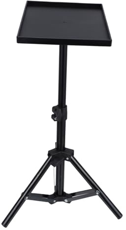 VICASKY Adjustable Projector Stand T00 Small Tray and 49cm Tripod, Laptop Tripod Shelf Holder for Desktop and Floor Use, Suitable for Live Streaming and Presentation