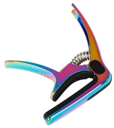 BESTonZON Metall Stahl Capo Gitarren Kapodaster mit Multifunktion und Einfacher Positionsverstellung für Anfänger und Erfahrene Musiker Zufälliger Stil
