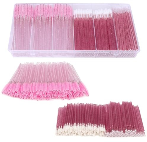 300Pcs Disposable Mascara Wands Lip Applicators Set 100Pcs Lash Brushes 100Pcs Lip Wands 100 Pcs Micro Makeup Brushes For Makeup Artists Travel Beauty Use