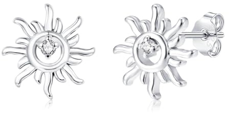 Loutade Ohrstecker Silber 925, Hypoallergene 925 Sterling Silber Ohrstecker | mit AAAAA Cubic Zirkonia 8mm Klein Knorpel Ohrringe Silber Tragus Helix Piercings Gold Ohrringe Stecker für Mädchen