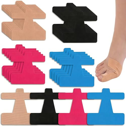 30 Pcs Kinesiotape para Hallux Valgus, Precortadas Cinta Kinesiologica | Kinesio Tape para Los Dedos de Los Pies y Los Pies, Impermeable y Transpirable, Alivio del Dolor Muscular, Hipoalergénicas