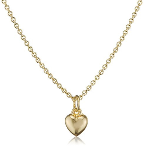 Xaana Taufkette/Babykette Kleiner Herzanhänger aus 333er Gelbgold inkl. einer vergoldeten Silberkette 36/38 cm AMZ0473