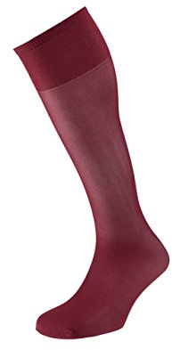 EJECUTIVO - Calcetines Clásico para hombres - Con diseño tubular extra largo - Pack de 6 pares de calcetines Talla Única - Color GRANATE - 98% Poliamida, 2% Elastano