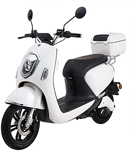 Elektroroller Futura Elettrico 2.0 Li – 3000W E-Roller 45 km/h, herausnehmbarer Lithium-Akku, bis 60 km Reichweite, Weiß