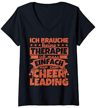 Damen Cheerleading Geschenke Cheerleaderin lustig T-Shirt mit V-Ausschnitt