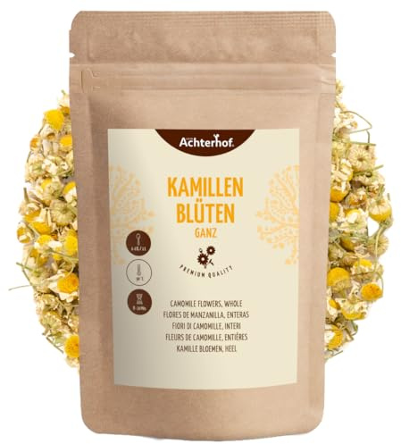 Flores de manzanilla 250g | enteras y secas | té de manzanilla de flores enteras | 100% natural | sabor ligeramente amargo y suave | sin aditivos | vom Achterhof
