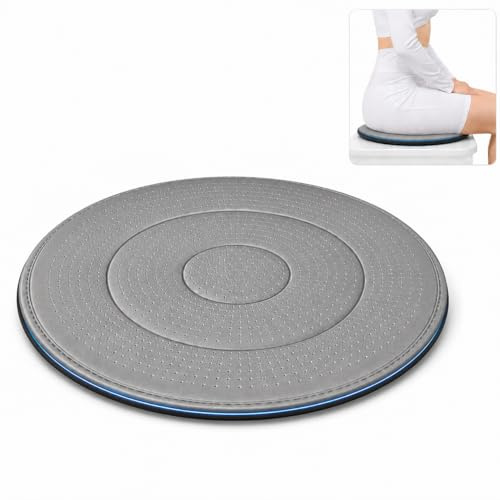 auvstar Sitzkissen Auto, 360° Drehbar Autositzkissen aus Leder, 40x40x2cm | Anti-Rutsch Silikon Design, Atmungsaktiv für Auto Vordersitze und Bürosessel, für Frauen und Ältere