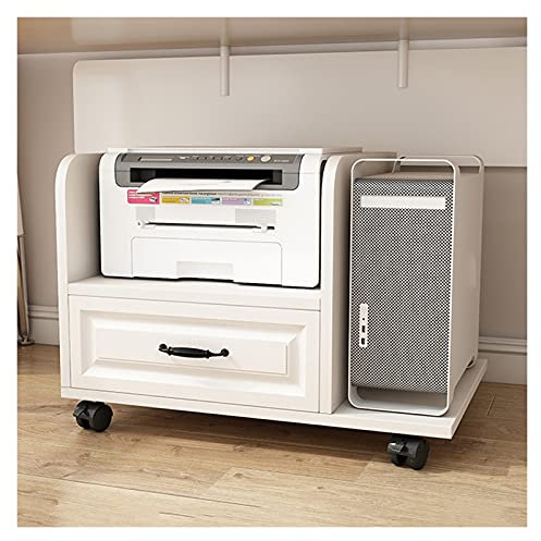 Soporte CPU Bajo Mesa CPU de madera soporte móvil de escritorio de pantalla de host de soporte para PC para soporte de caja de fundición de ruedas fundidas para estante de impresora simple debajo del