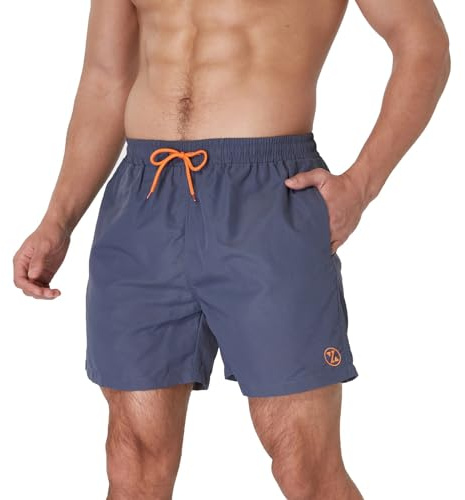 ZOXOZ Badkläder Herr Baddräkt Snabbtorkande Shorts, Denim blå, XXL
