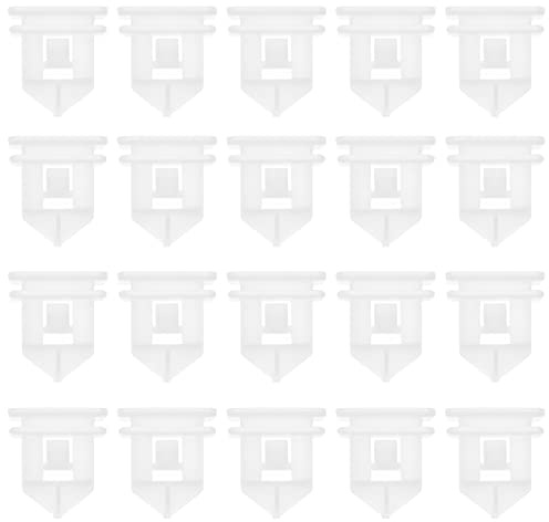 Lot de 20 clips de seuil latéraux en plastique - Compatible avec Volvo S40 S80 V50 V70 XC60 XC70 Carrosserie - 8678010 31214496 - Blanc