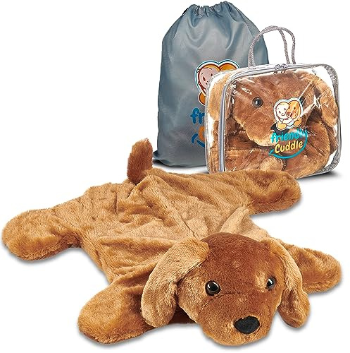 FRIENDLY CUDDLE Weighted Lap Blanket for Kids & Adults – Kids Weighted Blanket – ASD, Sensory Processing Weighted Stuffed Animals Dog Toy – Microwavable Weighted Lap Pad for Kids, 5 Lbs.
