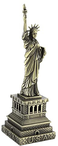 QANYEGN Freiheitsstatue Metallstatue, Metall Freiheitsstatue aus Kupfer, Freiheitsstatue Figur für Architekturliebhaber und Reisebegeisterte