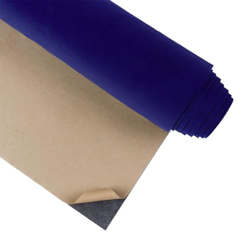 CRE8TIVE Blue Felt Self Adhesive Wallpaper for Living Room Sticky Back Plastic Roll Flocking Cloth Wallpaper for Bedroom Countertop Cupboard Fabric Liner for Jewelry Displays Arts Crafts 30cm x 200cm