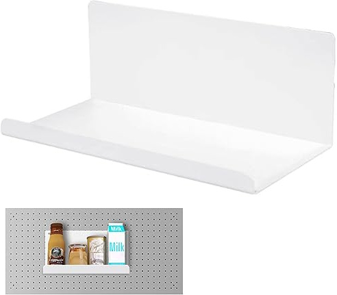 WAYUTO Magnetisches Kühlschrankregal – Kühlschrank-Stecktafel-Aufbewahrungs-Organizer, Whiteboard-Metallregal mit Magneten für Home Office – Weiß