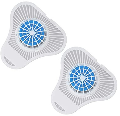 2 Bloques Desodorantes Triangulares para Urinario, Aromatizante con Fragancia , Prevención de Obstrucciones y Malos Olores, Ideal para Baños Públicos, Escuelas y Oficinas (Verde)
