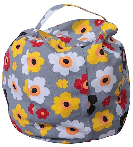 Veemoon Kids Aufbewahrungssack Für Plüschspielzeug Sitzsack Aus Atmungsaktivem Canvas Mit Reißverschluss Für Jungen Und Mädchen Vielseitig Einsetzbar Als Stuhl Spielzeugorganisation