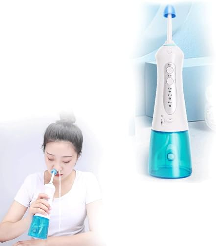 SPUZZO Olla Neti eléctrica, Limpiador Nasal portátil, Kit de Enjuague sinusal, Ajuste de 3 velocidades, Limpiador Nasal de Pulso, for Alivio de alergias y Senos nasales