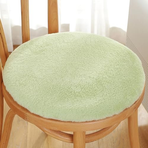 Memory-Schaum-Sitzkissen, abnehmbares rundes Stuhlpolster, ultraweich, bequem, maschinenwaschbar, druckentlastendes Stuhlkissen für Büro, Schlafzimmer, Lounge ( Color : Grün , Größe : Diameter:40cm(16