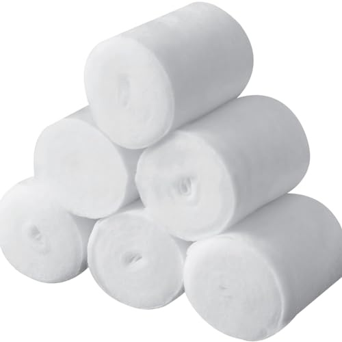 HugeDE 12 Rolls 5cm x 2.7m Under Cast Padding Wraps Mask Making Wrap Body Casts Wrap with Plaster Cloth Gauze Bandage for Halloween Wrap Bandage Art Projects