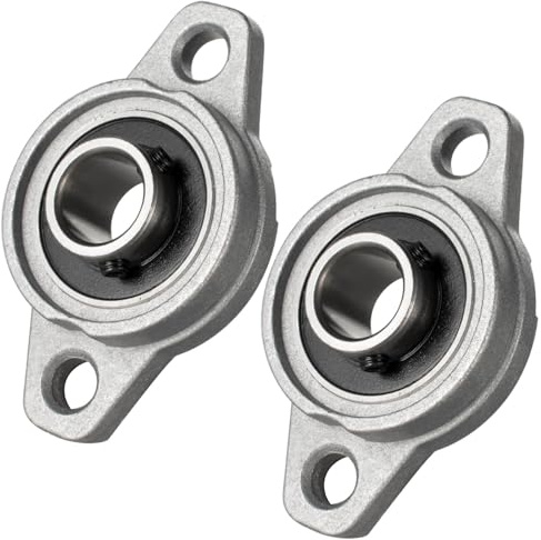 ‎KCNOFNC 2 Stück Stehlager 12mm Innendurchmesser, kugelgelagertes Flanschgehäuse，Lagerbock mit Kugellager, Gehäuselager, Lager Gehäuse