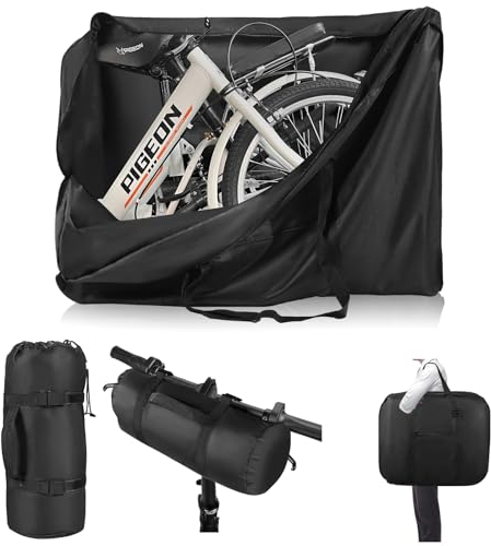 Transporttasche Klapprad 20 Zoll,Langlebig 900D Oxford-tasche Fahrrad Transporttasche Wasserdicht，Universell Klapprad Tasche mit Starkem Gurtband FüR E-bike,Falt-Räder,Fahrradkoffer Flugzeug