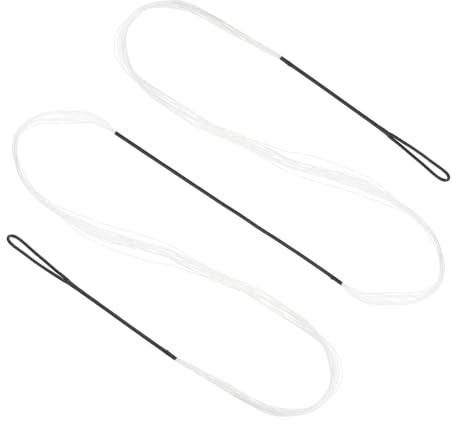 PATIKIL Corde d'arc Recurve, Corde d'arc de Remplacement 14 Brins pour Arc Long pour Équipement d'Archerie Universel, Blanc AMO 62 (Réel 58)
