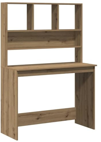 vidaXL Desk with Shelves Artisan Oak 102x45x148 cm Engineered Wood