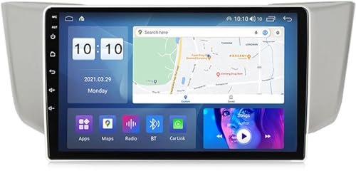 Autoradio touchscreen Android 12 per L-Exus RX RX300 RX330 RX350 2003-2009 Navigazione satellitare GPS 9'' Touchscreen Lettore multimediale DVD Ricevitore FM con 4G 5G Wifi SWC DSP Carplay M100S