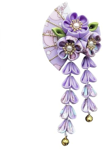 Fermagli per capelli giapponesi per ragazze - Carino kimono - Frange giapponesi - Accessori per capelli - Kimono Geisha - Chouchou per capelli - Fiore - Accessorio di capelli squisito da sposa