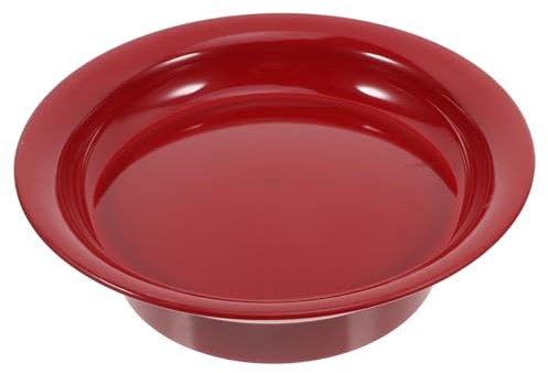 CIYODO Bakelite Tribute Plate in Plastic Red for Decorative Fruit Bowl Use Kitchen Countertop
