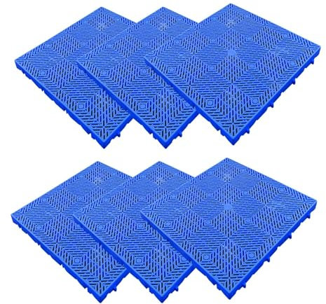 MYSXSWHL Paletas de plástico empalmables de Color Azul de 31,49 x 31,49 Pulgadas, palets de Piso livianos para cocinas, supermercados, garajes, armarios Exteriores y trasteros