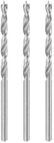 QUARKZMAN 3 Stück Brad Point Bohrer Set 2,5 mm Durchmesser Gerader Rund-Schaft Metrische Spiral Twist Metall Holzbohrer für Schreiner Holzbearbeitung Kunststoff Gummi
