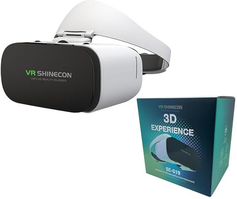 VR Headset För Telefon Med Kontroll, Virtual Reality Glasögon Stereo Hörlurar 3D Glasögon, VR Glasögon För TV, Filmer, TV-spel(G19)