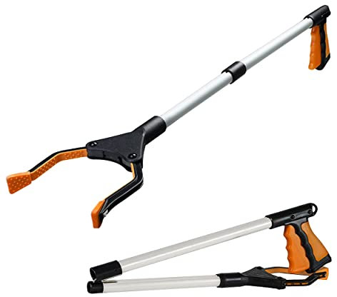 Robuster Müllsammler – Faltbarer 80 cm Müllgreifer, ausziehbares und leichtes Werkzeug zum Aufheben von Müll für ältere Menschen, Erwachsene und Kinder