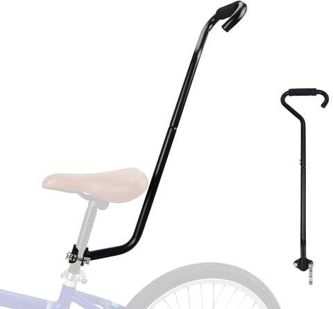 ZUKKA Barre d'entraînement pour vélo en alliage d'aluminium universel pour vélo d'enfant - Poignée d'entraîneur de poussée pour vélo d'enfant - Barre de glissière de maintien
