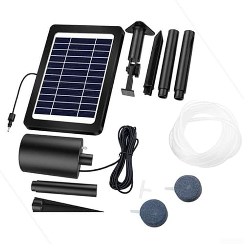 Pompa a energia solare per ossigeno, 6 V, 3 W, per piante da giardino, laghetti, acquari, piscine da giardino e piccoli stagni
