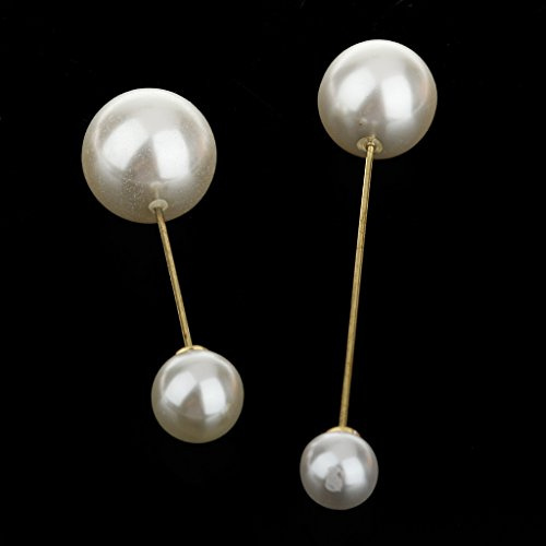 Spilla a doppio polsino con perle bianche, accessorio da uomo e donna