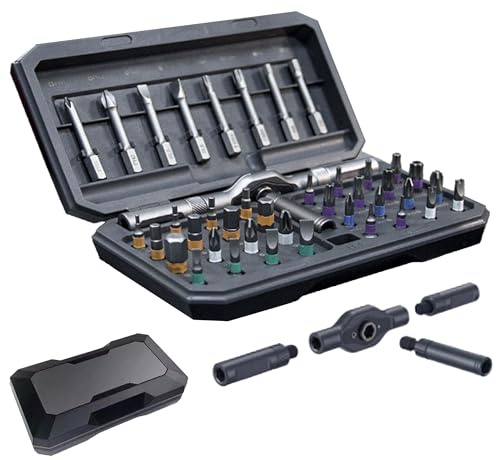 Multi-Functional Magnetic Ratchet Screwdriver Set: 42-in-1 Steel Mini Ratchet Screwdrivers Precision Repair Tool with Detachable Handle for Bicycle Furniture Electronics Maintenance