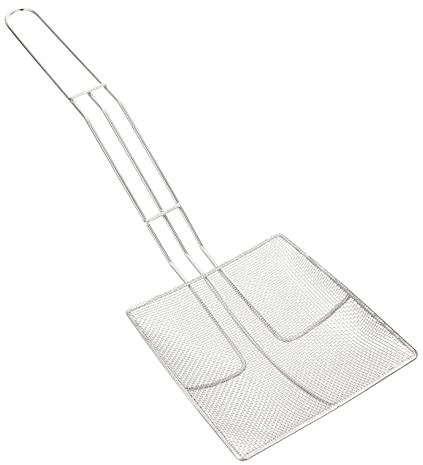 EXAOMBLE 1pezzi Cucchiaio Per Fondi Di Frittura Portatile Colino Quadrato Per Uso Domestico Schiumarola Utile Scolapasta Antiruggine Paletta Da Cucina Design Ergonomico