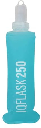 Folpus Gourde d'eau Souple Bouteille Pliable de Sport Flasque en Silicone Sac à Boire de Course Conception Gain de Place pour Le Transport Adaptée pour Le C, Bleu 250ml