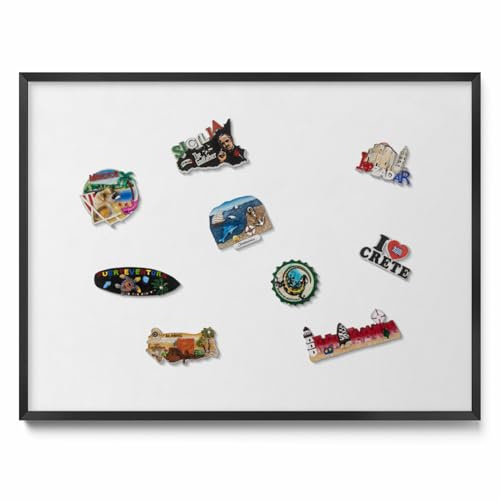 Tulup Magnettafel Pinnwand 80x60 cm Schwarz Kunststoffrahmen Farbe Magnetisch Minimalistisch Wandtafel Memoboard Organisation Notiztafel für Zuhause Schule Küche Büro Konferenzraum