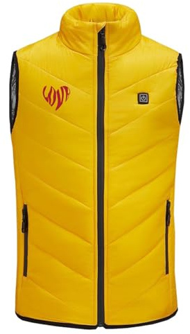 USB Gilet Chauffant Enfants Garçons Filles Veste Chauffante Doudoune Charge USB avec Plusieurs Zones de Chauffage et Zips pour Foot Ski Camping Doudoune Chauffant Manches Longues Enfant