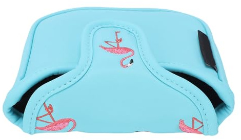 Dilwe Cubierta Impermeable de Cuero PU para Palo de Golf, Cubierta para Palo de Golf con Bordado de Flamenco (Forma Cuadrada (14x12,5x4,5 cm/5,5x4,9x1,8)