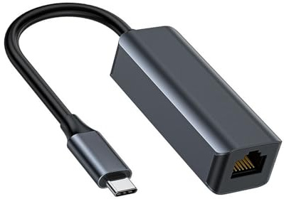 TERNCOEW Adaptador Ethernet USB/tipo C a RJ45 de 1 Gbps de 1000 Mbps, tarjeta de red con cable de transferencia para laptop, no necesita controlador adaptador Ethernet para juegos