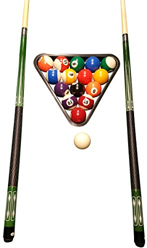 John West Set da biliardo – palline + triangolo + 2 stecche di alta qualità JW-2