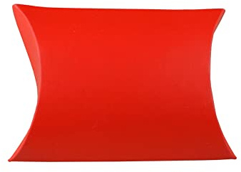 JIHUOO Confezione da 100 scatole per cuscini creativi, per matrimoni, bomboniere, feste, pieghevoli, per matrimoni, colore rosso