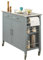 SoBuy Carrito de Cocina con Piso de Acero Inoxidable Mueble de almacenaje con Ruedas Buffet Multifuncional con Estante Lateral, Puertas y cajones 107 x 46 x 94 cm FKW108-HG ES