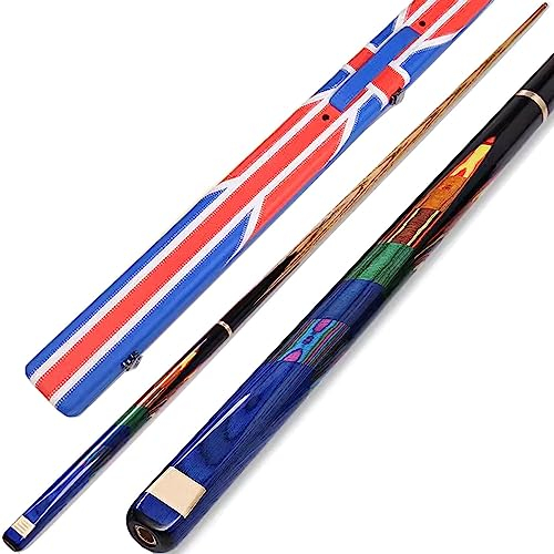 BBAUER Billard Queue Set Billiard cue Snooker Billard Queue Rein handgefertigter, personalisierter Regenbogen 3/4 geteilter Snooker-Queue, schwarzer Acht-Pool-Queue(Color:B,Size:10mm)